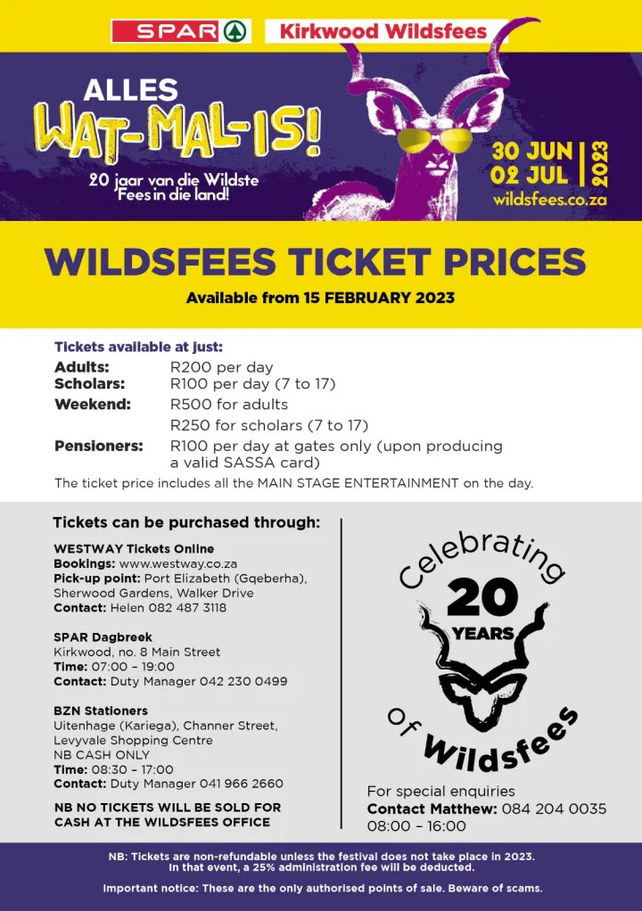 Kirkwood Wildsfees 2023